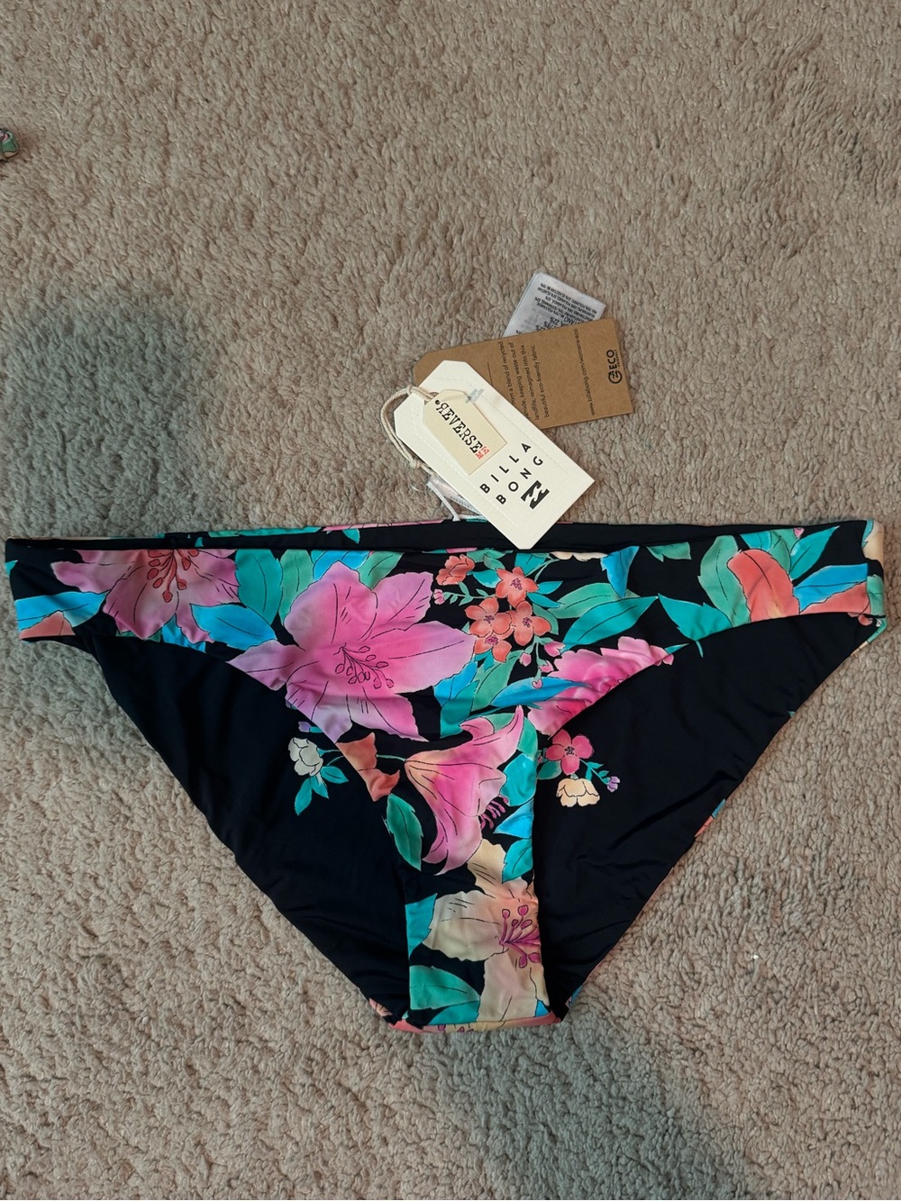 Billabong lowrider tropic time bikini bottom NWT